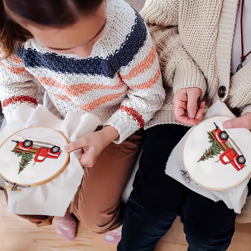 Rubbyoo Embroidery Kit - Red Truck Christmas - image 6