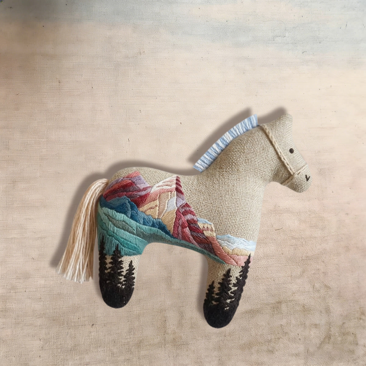 Rubbyoo Dala Horse Embroidery Kit - Mountain View | Mini Stuffed Animal Toy | Beginner Handmade Art  - image 9