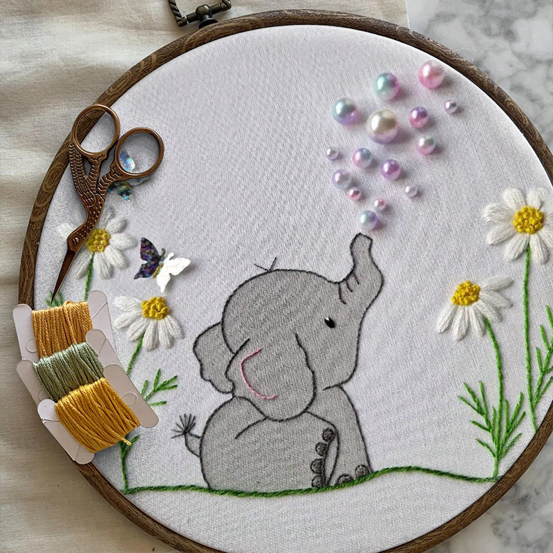 Rubbyoo Bead Embroidery Kit - Baby Elephant | Diy Animal Craft | Perfect Art For Home Decor  - image 7