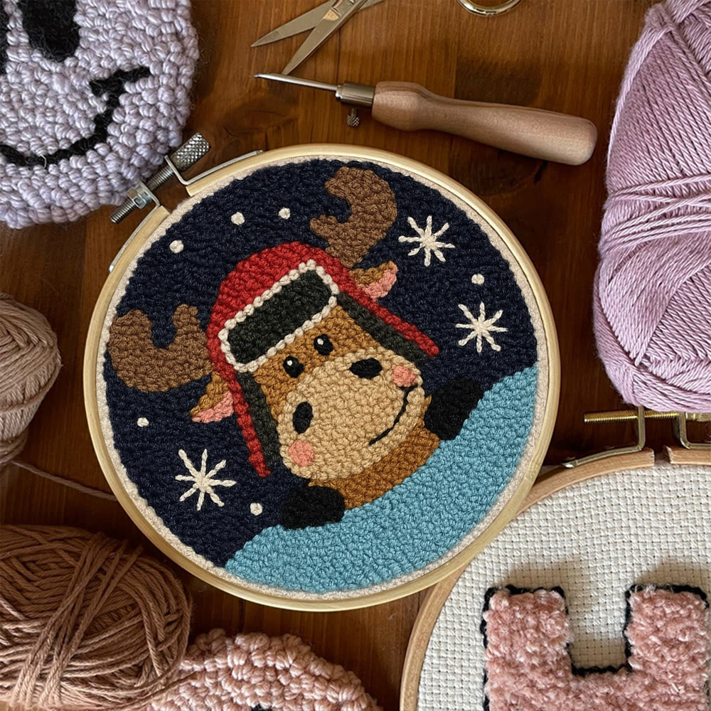  Cute Elk Punch Needle Kit - Handmade Animal Art | Perfect Holiday Gift - image 8