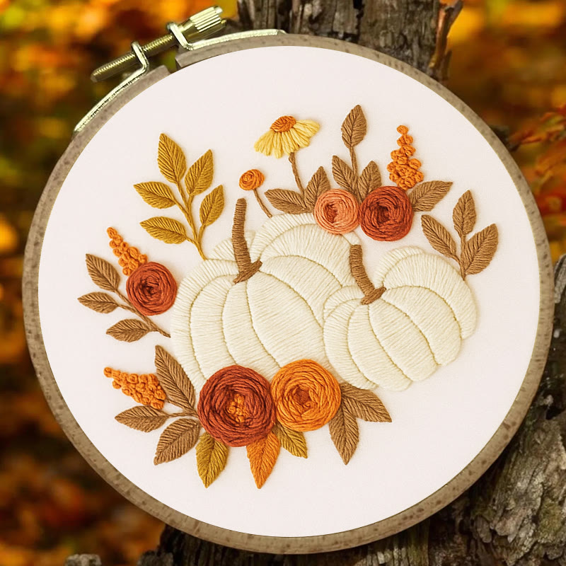 Rubbyoo Embroidery Kit - Botanical Pumpkin | Halloween Wall Hanging | Perfect Decor For Halloween - image 6