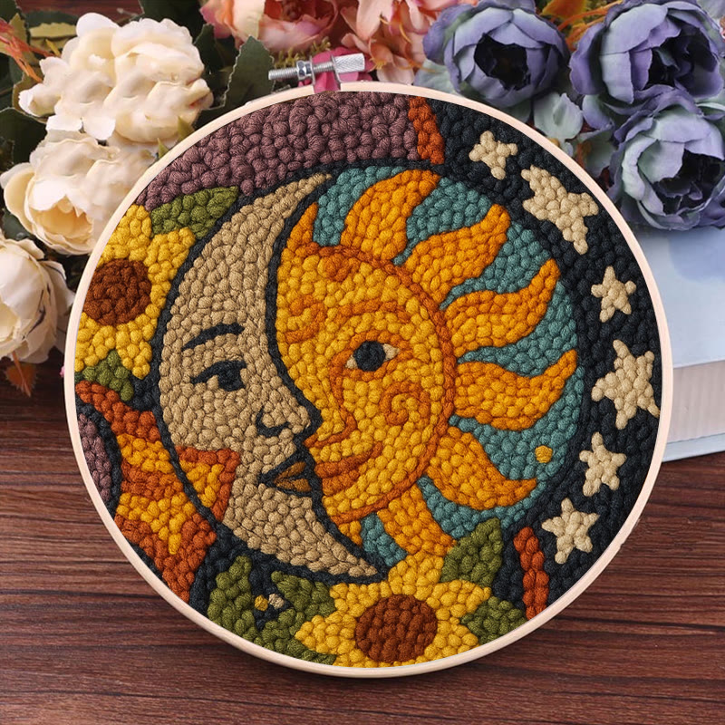 Sun And Moon Punch Needle Kit - Creative Yarn Decor | Perfect Gifts For Crafter  - image 6