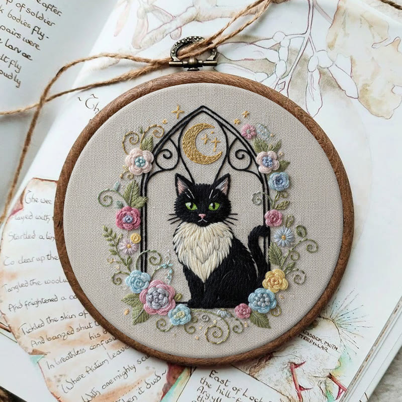 Rubbyoo Embroidery Kit - Celestial Kitten | Handmade Gift For Cat Lovers | Unique Needle Craft - image 5