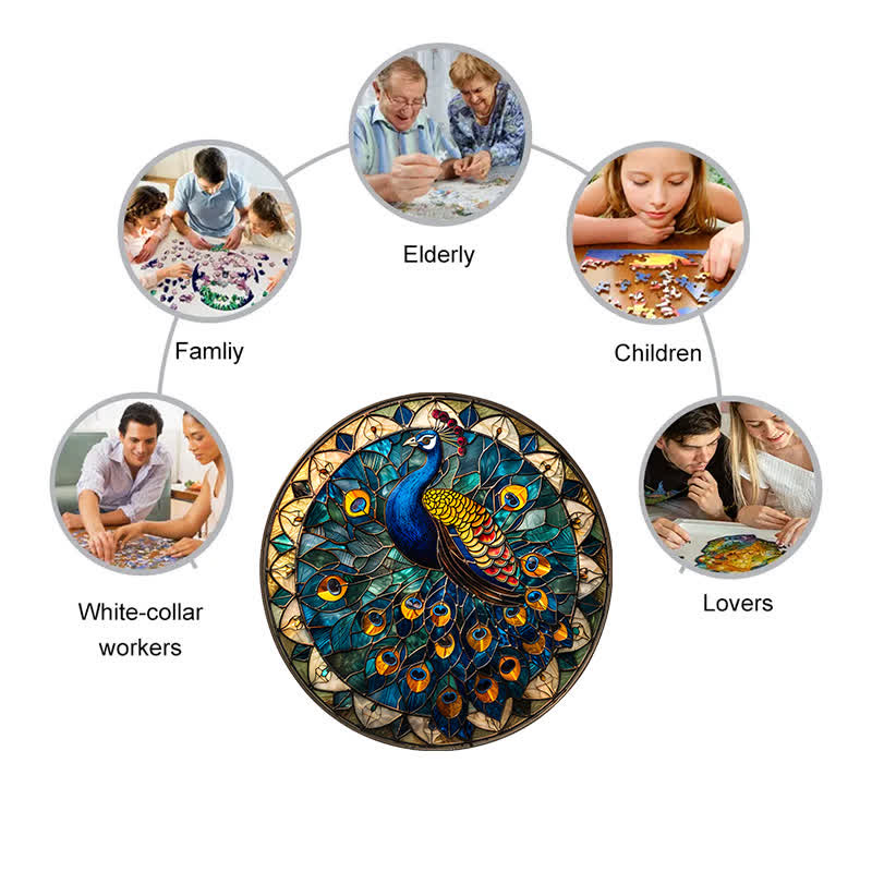 Beautiful Peacock - Wooden Jigsaw Puzzle