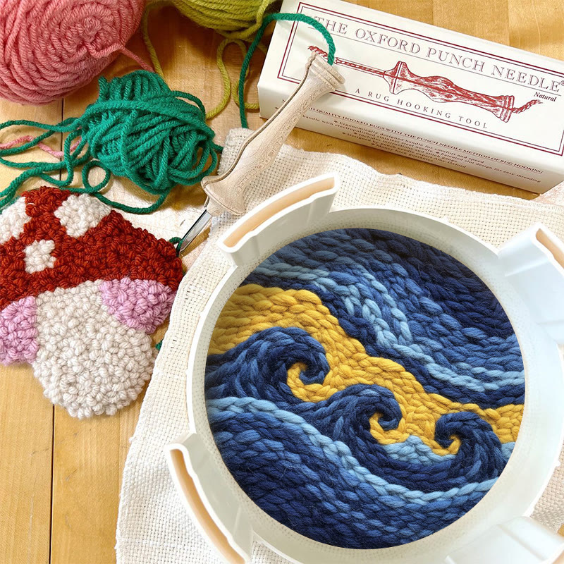 Artistic Swirling Wave Punch Needle Kit – Handcrafted Decor Hanger | Hassle-free Diy Creation - image 11