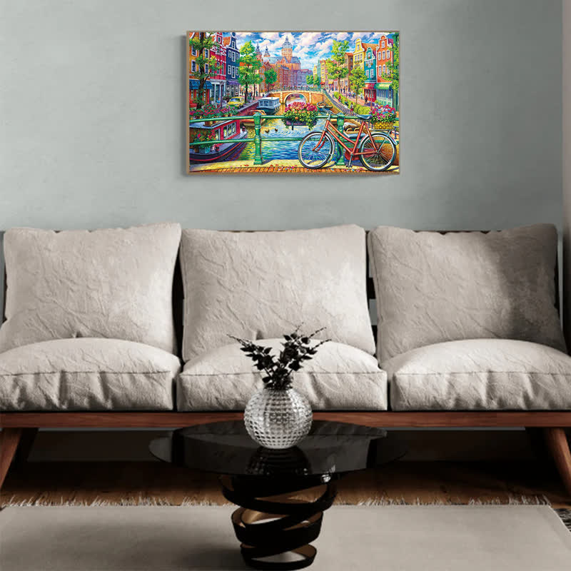 Rubbyoo Amsterdam Canal - Wooden Jigsaw Puzzle