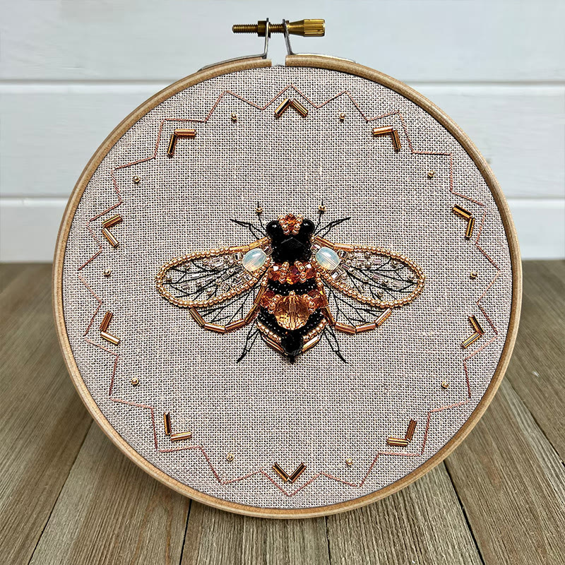Rubbyoo Bead Embroidery Kit - Golden Bee | Easy Handmade Needlepoint | Diy Decorative Ornament - image 9