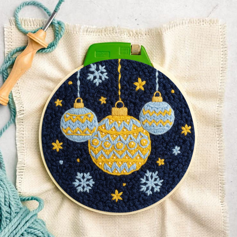 Festive Christmas Bauble Snowflake Punch Needle Kit – Handmade Decor Pendant | Go-To Gifting Choice - image 6