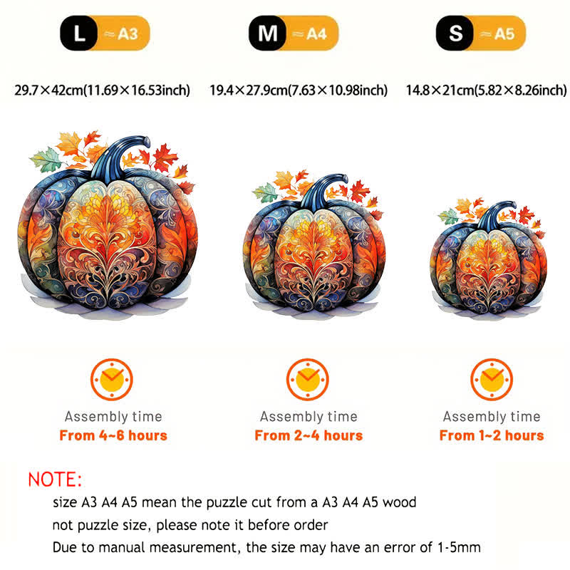 Rubbyoo Pumpkin 2 - Wooden Jigsaw Puzzle