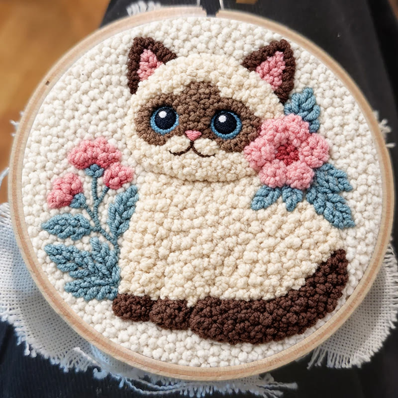 Blooming Fluffy Kitten Punch Needle Kit – Entry-Level DIY Starter | Fun Handcraft Creation - image 7