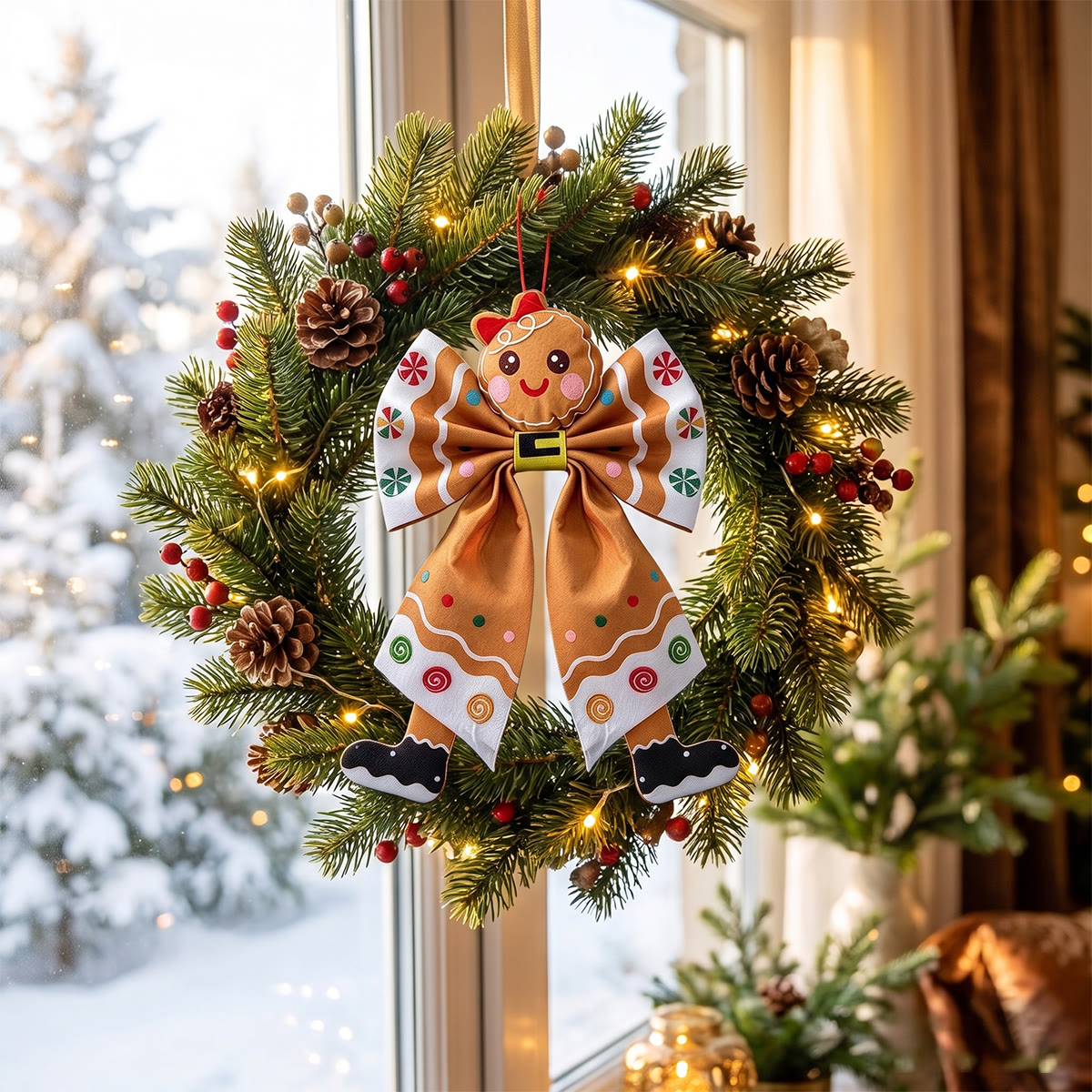 Rubbyoo Christmas Bow Ornament – Vintage Inspired Xmas Tree Hanging | Delightful Festive Party Accent - image 2