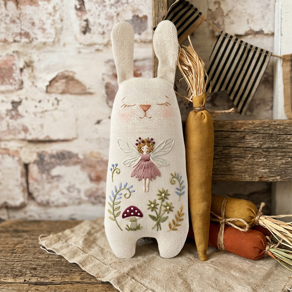 Rubbyoo Bunny Toy Embroidery Kit - Beautiful Angle | Sewing Bunny Craft |  Easter Home Decor - image 4