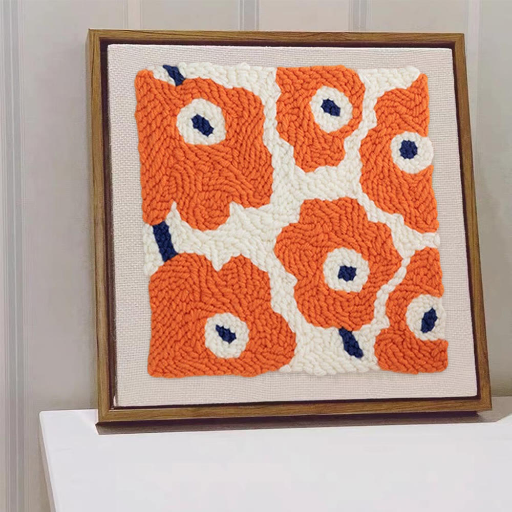 Vibrant Flower Square Punch Needle Kit - Unique Birthday For Friends | Perfect For Room Decoration - image 4