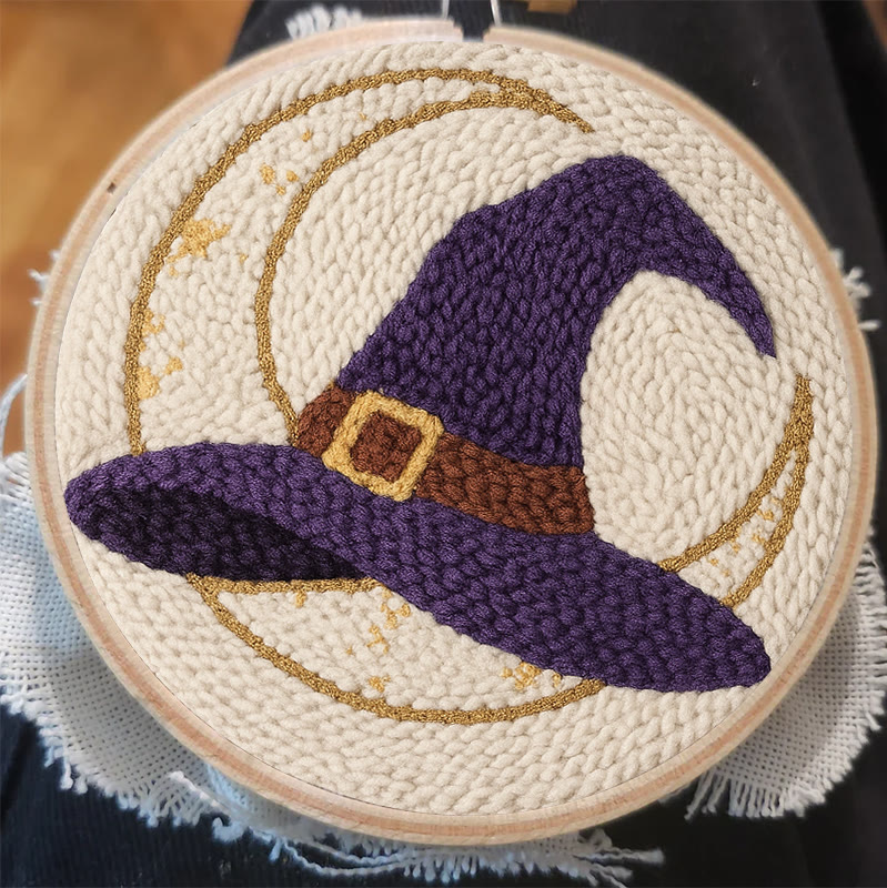 Witch Hat Punch Needle Kit - Halloween Handmade Craft | Unique Decorative Art  - image 9