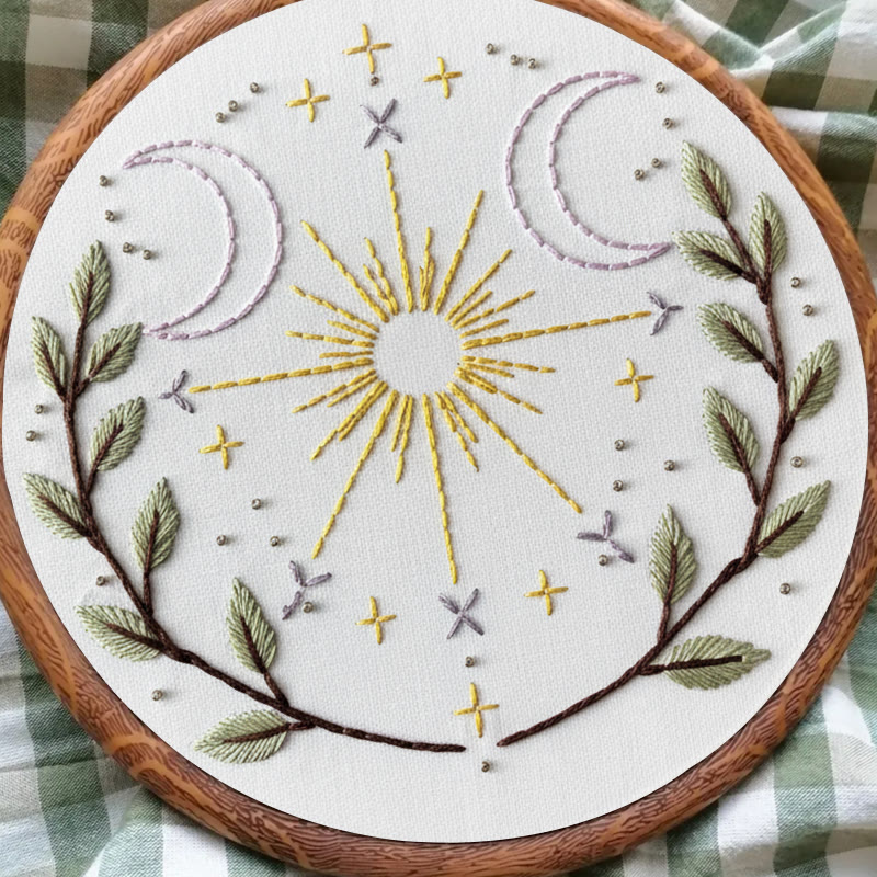 Rubbyoo Embroidery Kit - Cosmic Plants | Unique Desk Decor | Aesthetic Handmade Artwork - image 8