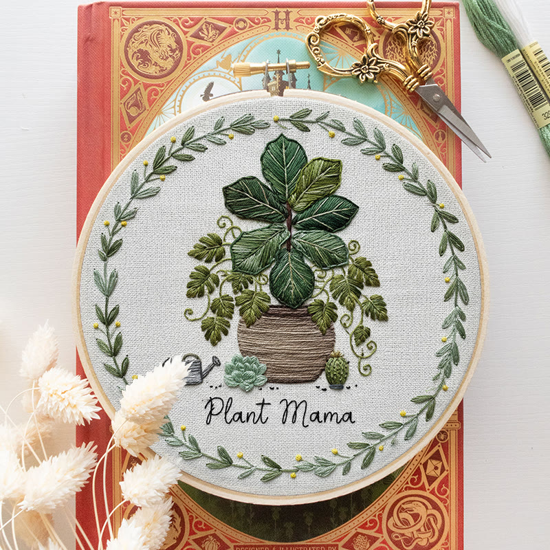 Rubbyoo Embroidery Kit - House Plant | Nice For Wall Decor | Diy Needle Craft  - image 9