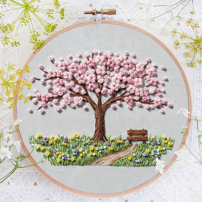 Rubbyoo Embroidery Kit - Cherry Tree | Unique Sewing Kit | Nice Home Ornament - image 6