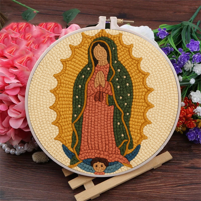  Praying Women Punch Needle Kit - Easy Handmade Art | Stitch Wall Hanging - image 3