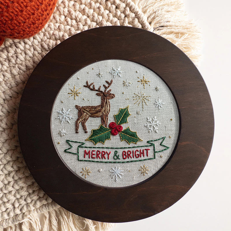 Rubbyoo Embroidery Kit - Christmas Deer | Unique Stitch Art | Christmas Crafts For Decoration  - image 9