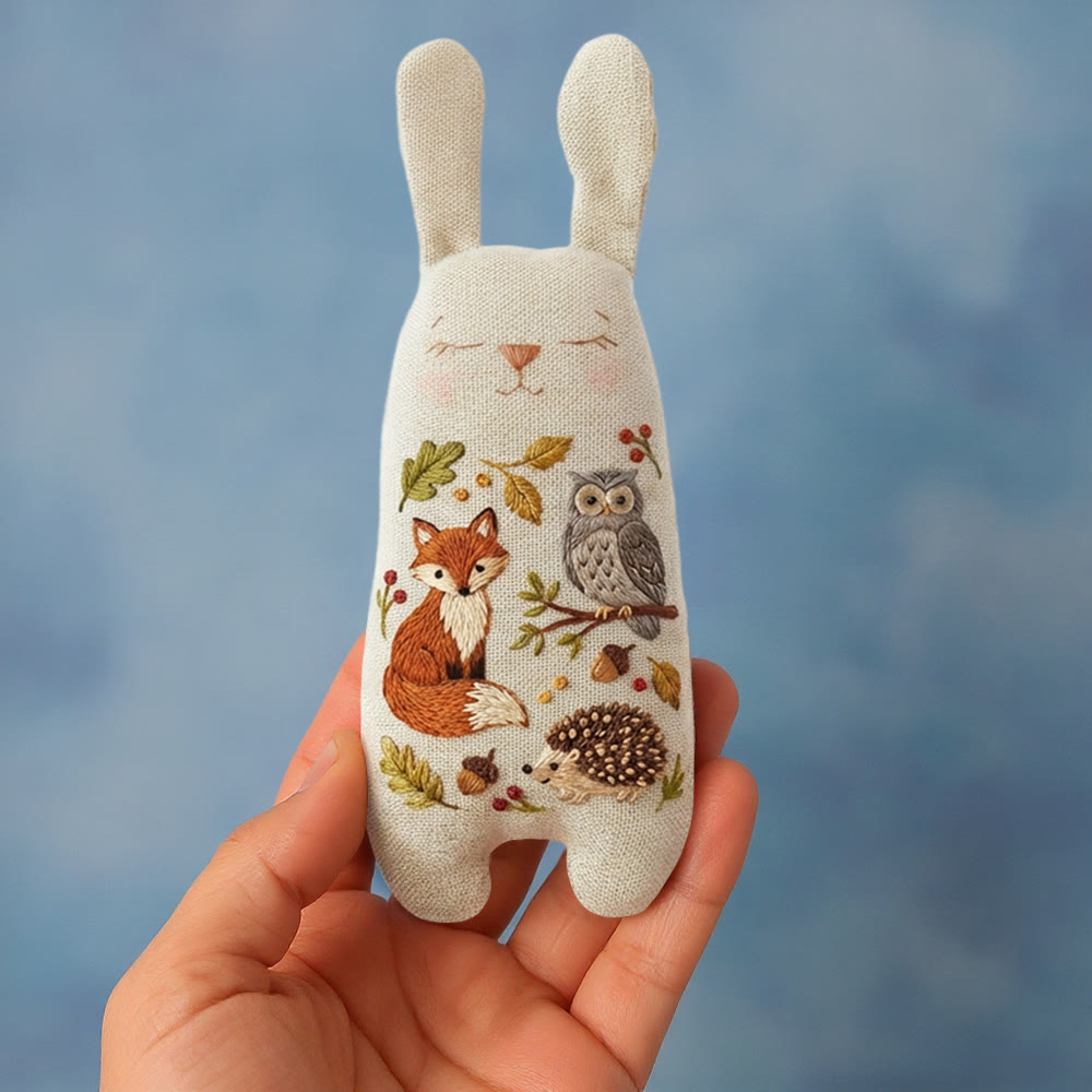 Rubbyoo Bunny Toy Embroidery Kit - Fox And Owl | Stuffed Bunny Toy  | Sewing Kit For Beginner - image 6