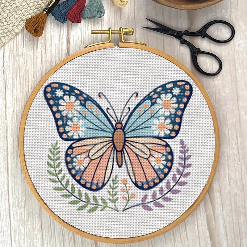  Cross Stitch Kit - Charming Butterfly | Diy Forest Animal Craft | Perfect Gift For Insect Lovers  - image 5
