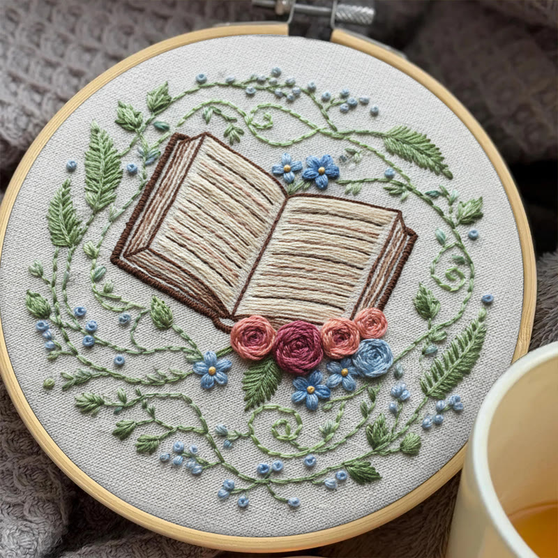 Rubbyoo Embroidery Kit - Blooming Book | Diy Hoop Art | Creative Home Ornament - image 7