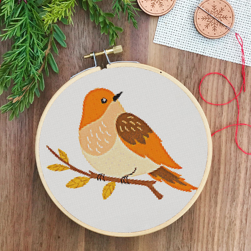  Cross Stitch Kit - Elegant Bird | Adorable Animal Craft | Unique Handmade Ornament - image 7