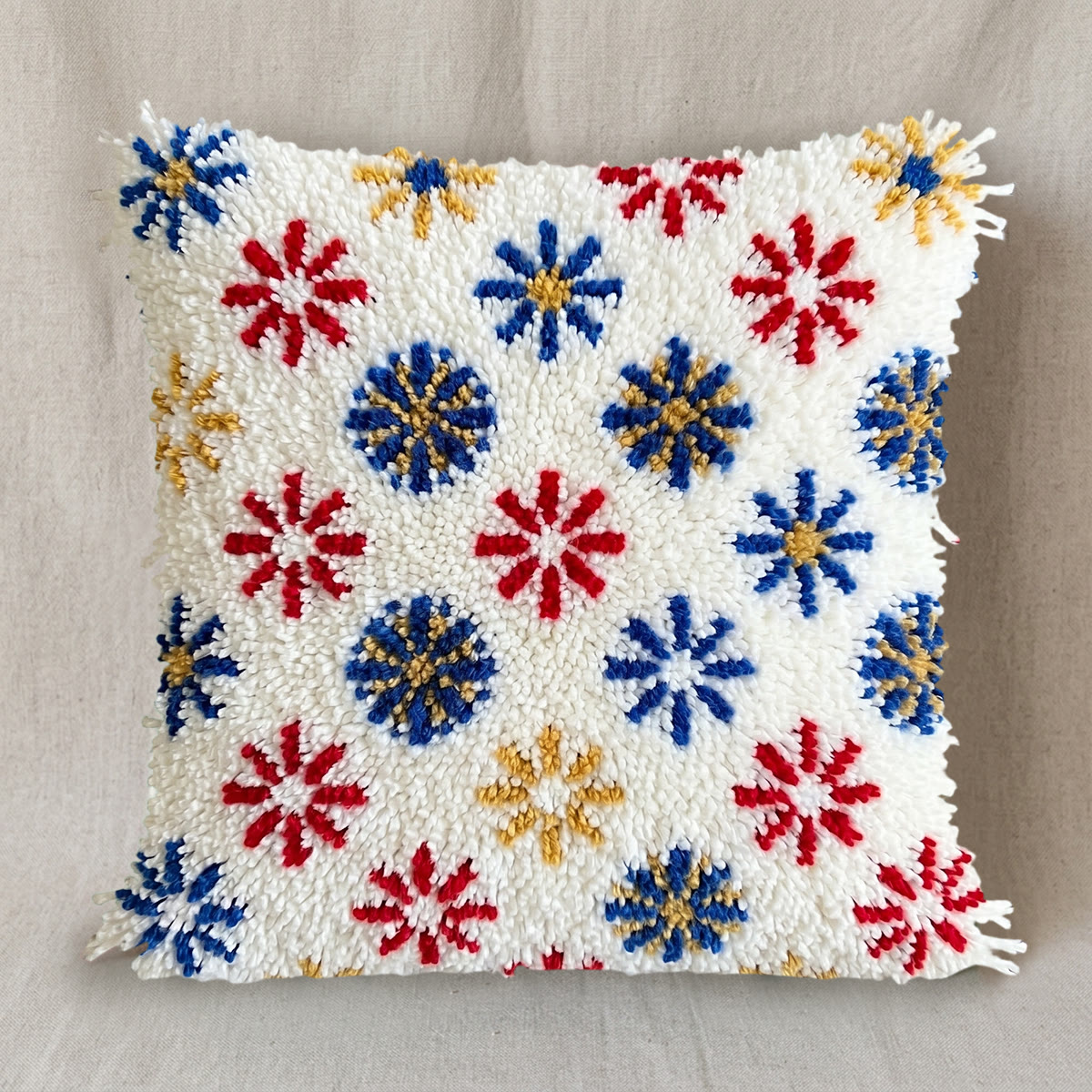 Rubbyoo Latch Hook Pillow Kit - Dazzling Fireworks | Easy Handmade Art | Perfect For Home Decor - image 8