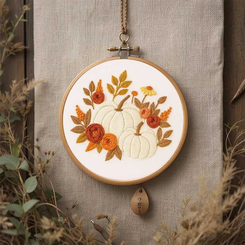 Rubbyoo Embroidery Kit - Botanical Pumpkin | Halloween Wall Hanging | Perfect Decor For Halloween - image 8