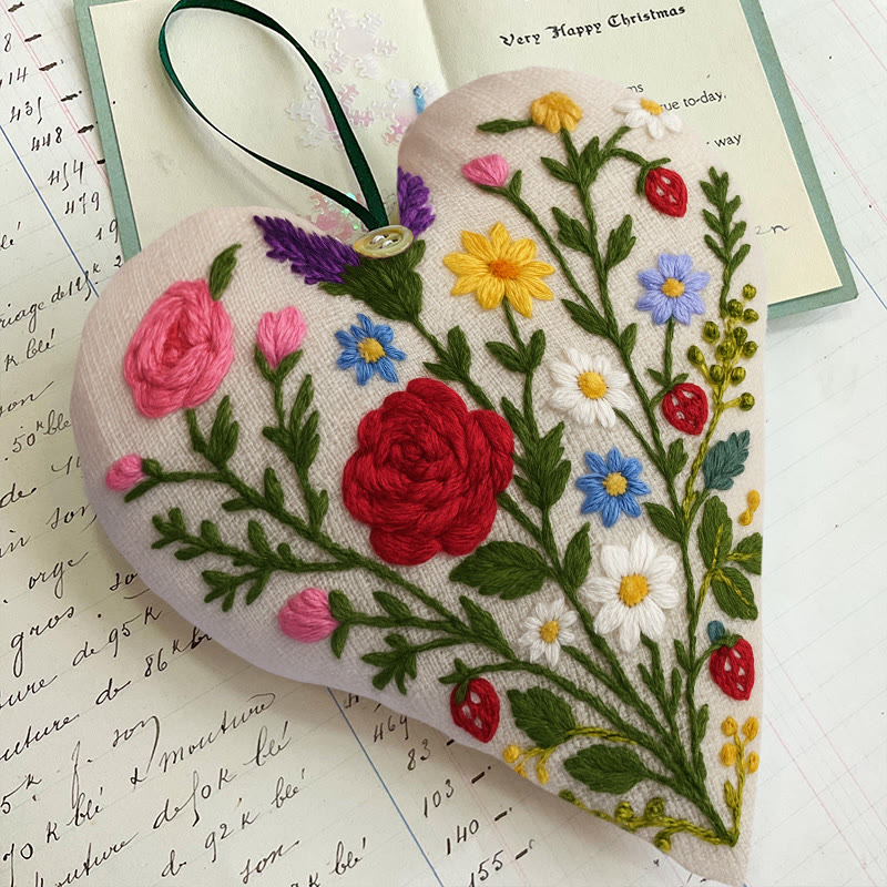 Rubbyoo Heart Embroidery Kit - Charming Rose | Perfect Gift For Her | Diy Craft For Flower Lovers - image 6