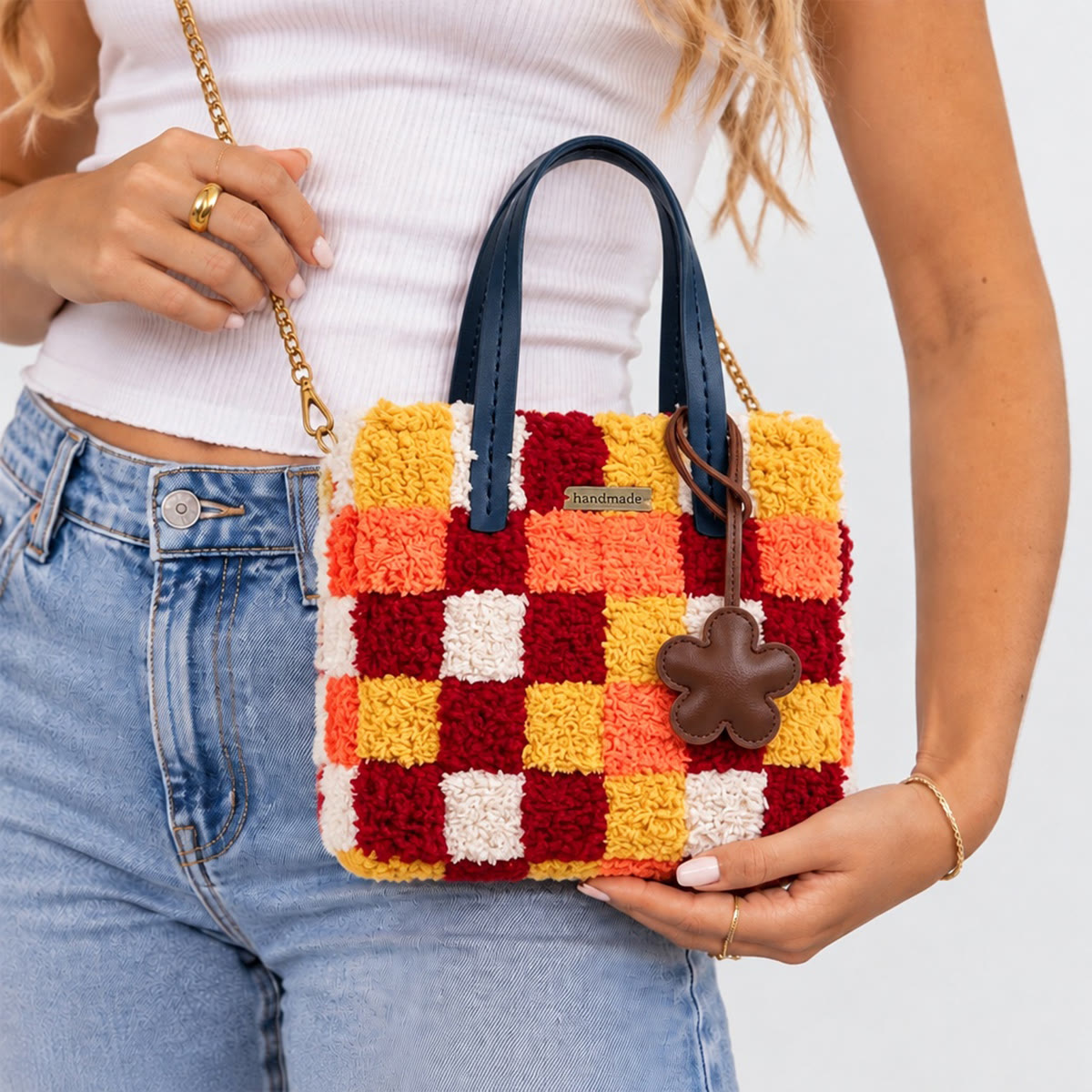 Weekender Bag Tutorial Rubbyoo Woven Tote Bag Kit - Warm Pumpkin Checkerboard | Unique ...
