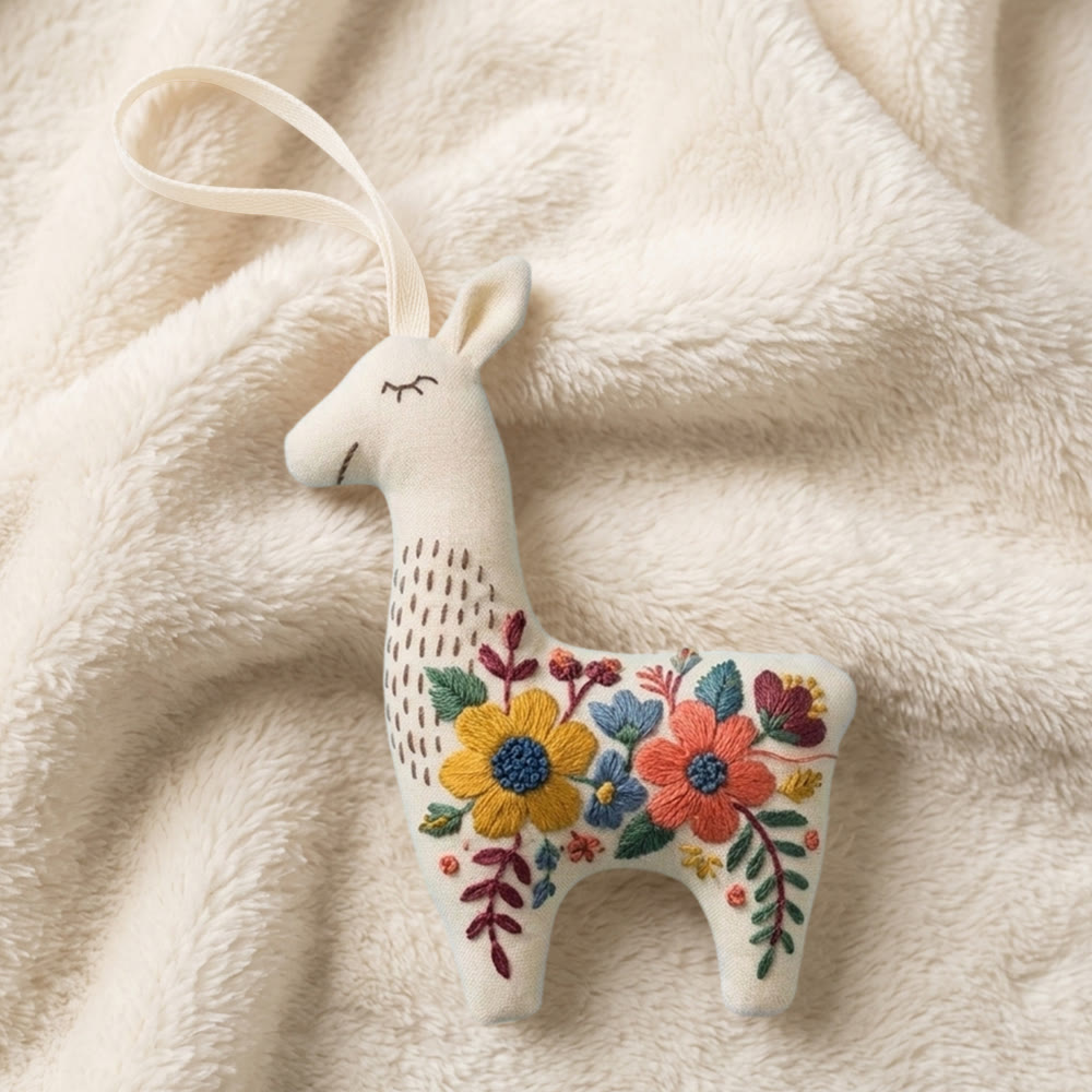 Rubbyoo Llama Embroidery Kit - Spring Blooming | Adorable Hanging Decoration | Perfect Handicraft For Mom - image 8