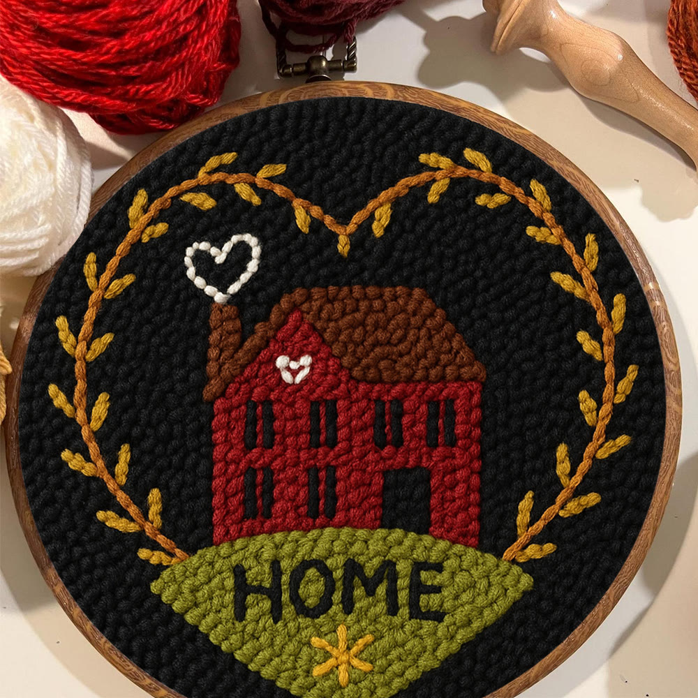 Home-themed House And Wreath Punch Needle Kit – Hassle-free Diy Project | Delightful Handcraft Creation - image 7