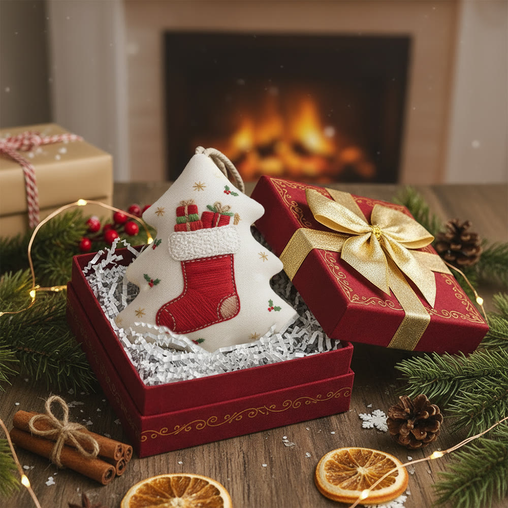 Rubbyoo Tree-shaped Embroidery Kit - Surprising Socks | Diy Hoop Art | Perfect Christmas Gift - image 9