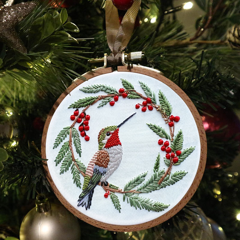 Rubbyoo Embroidery Kit- Christmas Hummingbird - image 8