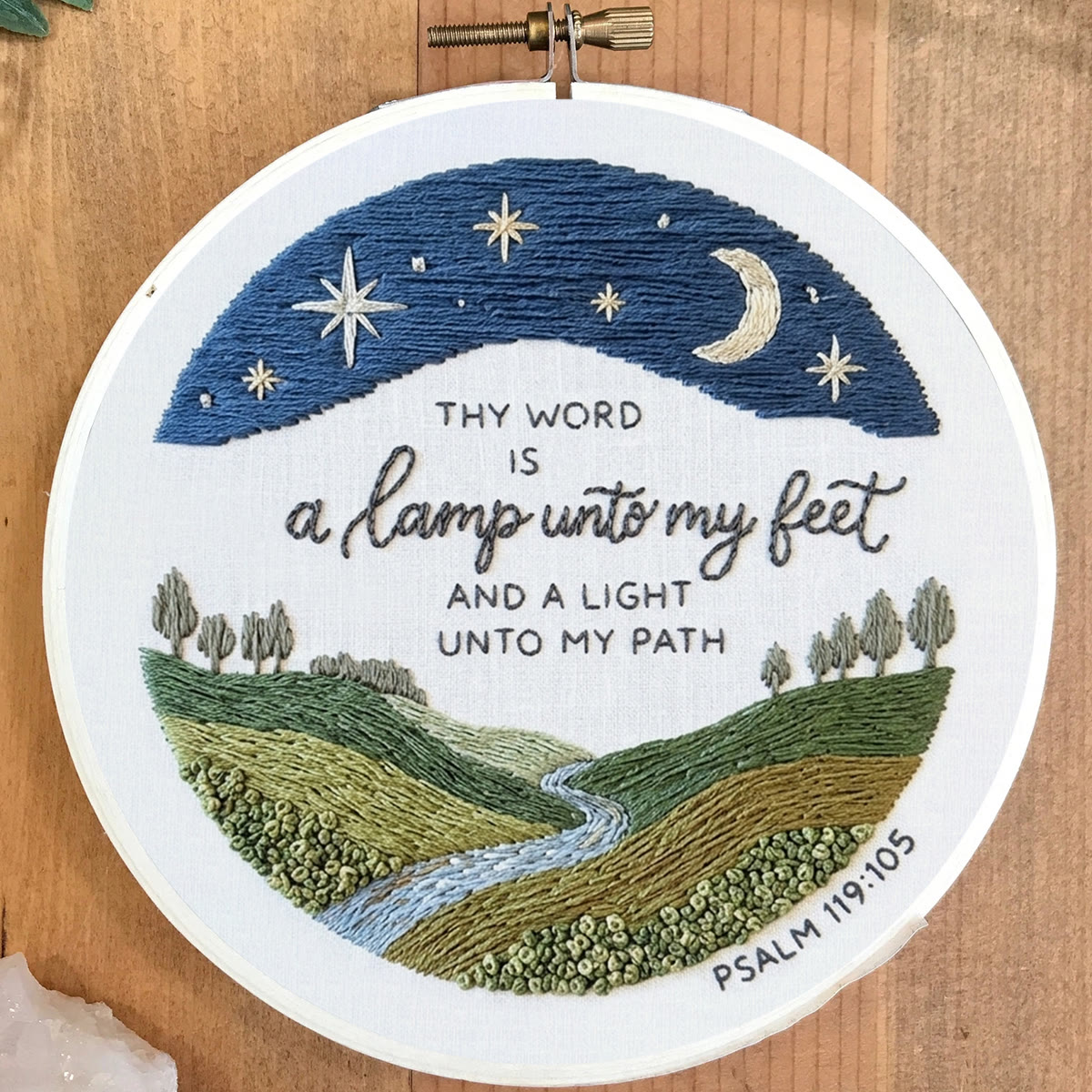 Rubbyoo Embroidery Kit - God's Word Lights My Path | Bible Psalm 119:105 | Devotional Room Decor  - image 7
