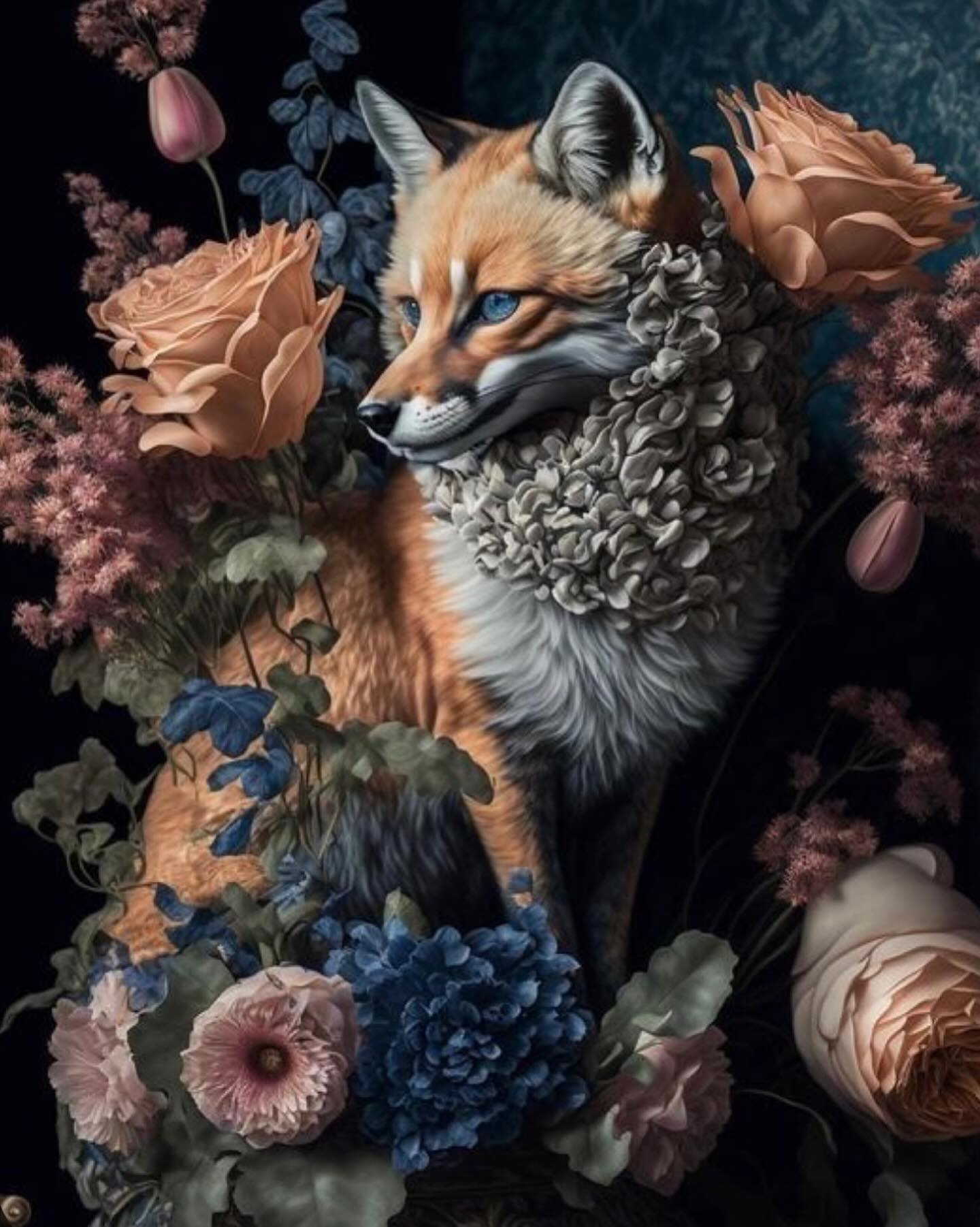 Red Fox WIth Flower - Wooden Jigsaw Puzzle