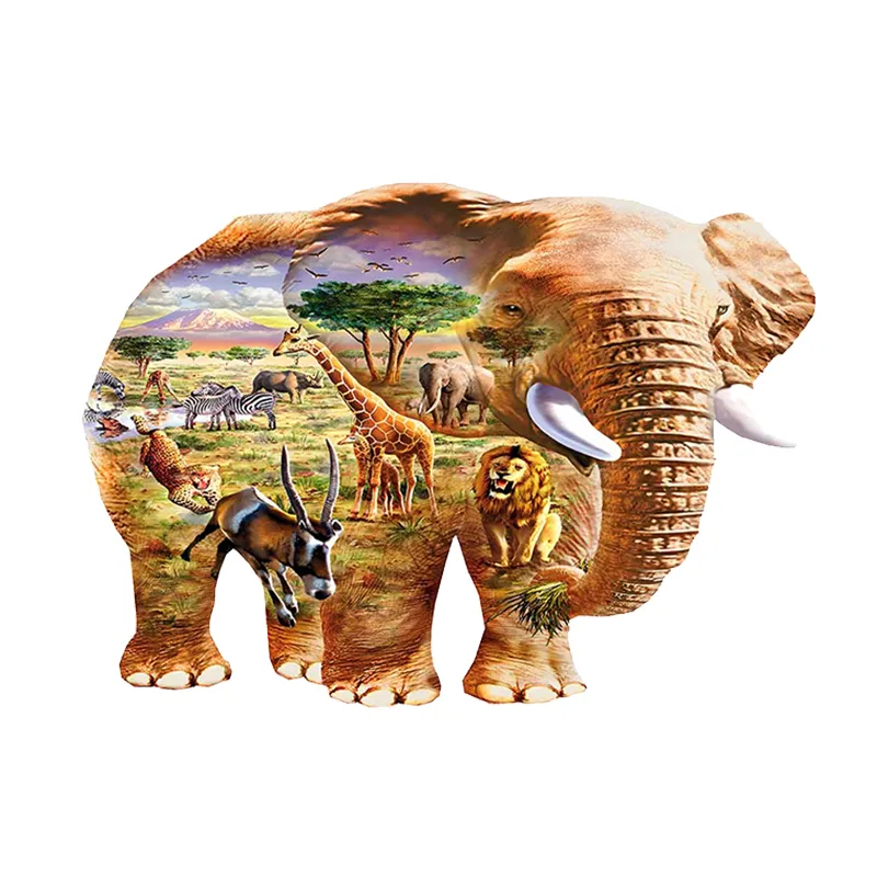 African Elephant - Wooden Jigsaw Puzzles