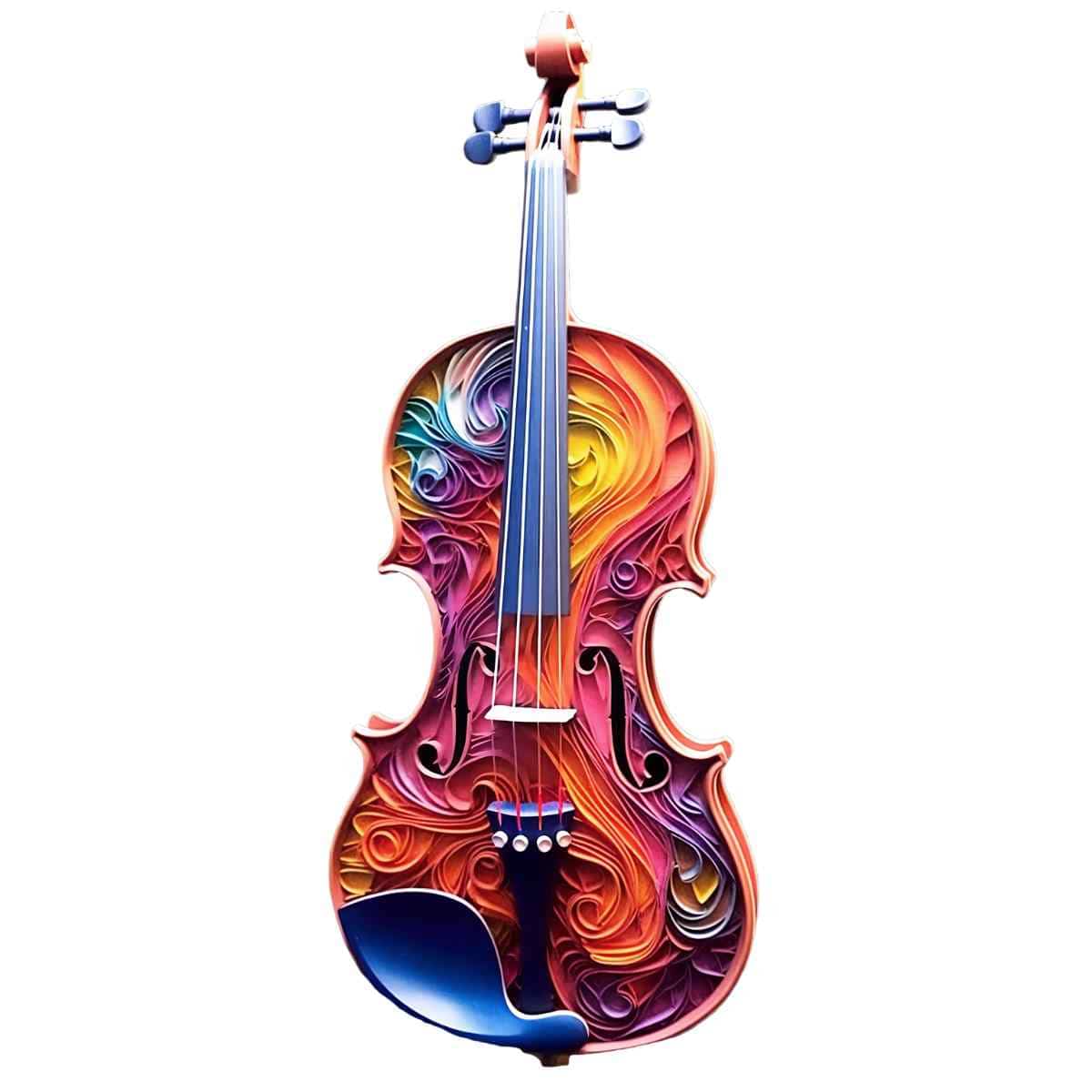 Rich Colorful Violin - Wooden Jigsaw Puzzle