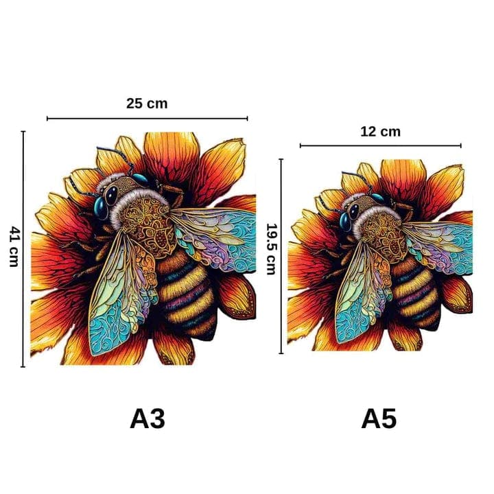 Colourful Bee - Wooden Jigsaw Puzzle