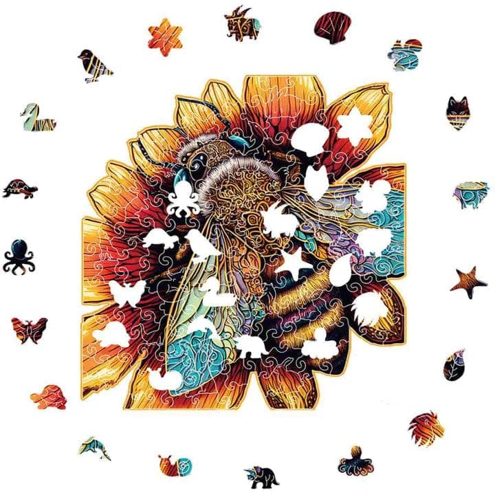 Colourful Bee - Wooden Jigsaw Puzzle