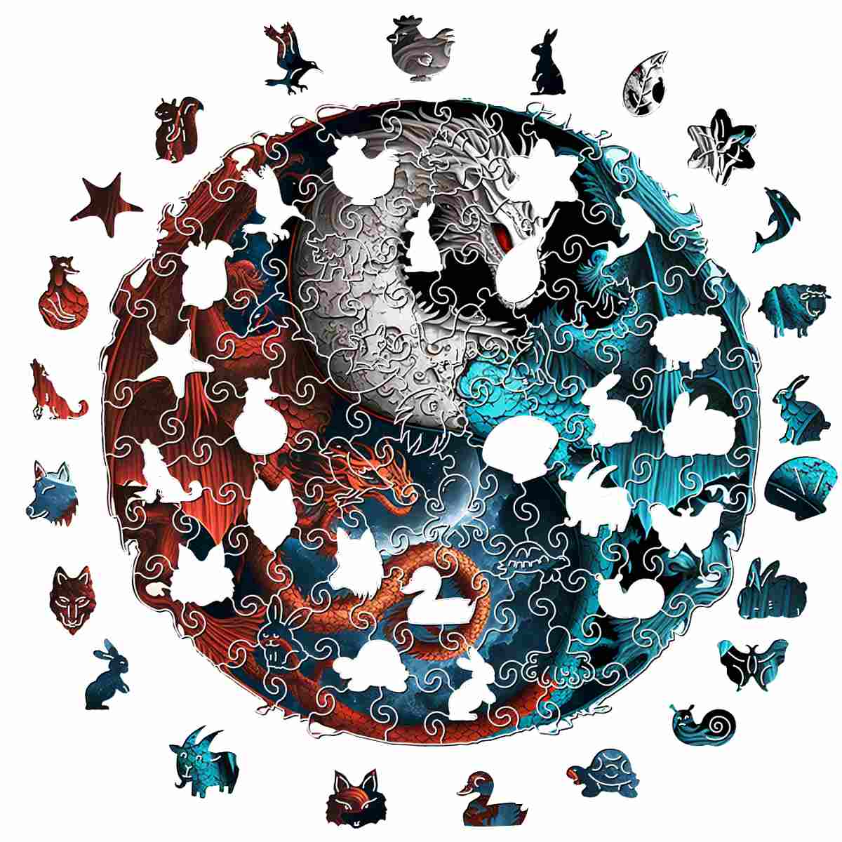 Dragons Yin Yang - Jigsaw Puzzle