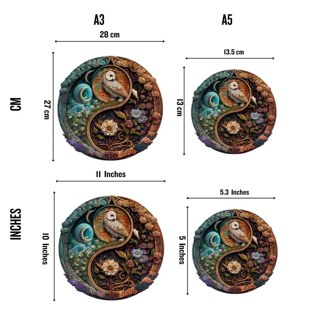 Flower & Bird Yin Yang - Jigsaw Puzzle
