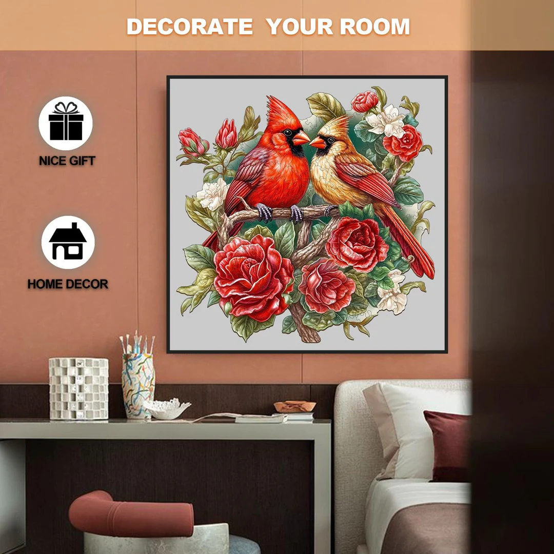 Beautiful Cardinal - Wooden Jigsaw Puzzle