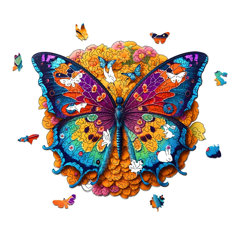 Butterfly Picking Honey - Wooden Jigsaw Puzzles