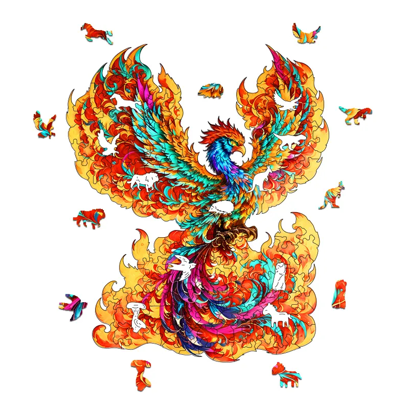 Colorful Phoenix - Wooden Jigsaw Puzzles