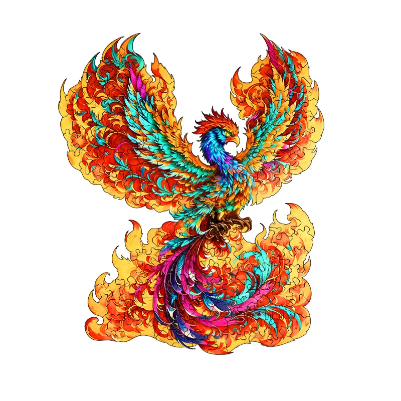 Colorful Phoenix - Wooden Jigsaw Puzzles