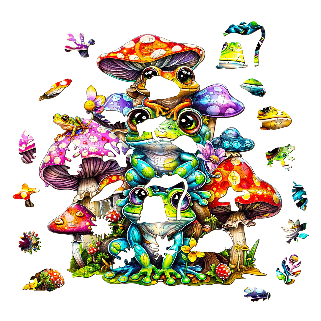 Frog Family - Wooden Jigsaw Puzzle