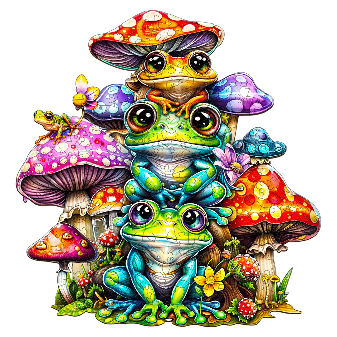 Frog Family - Wooden Jigsaw Puzzle