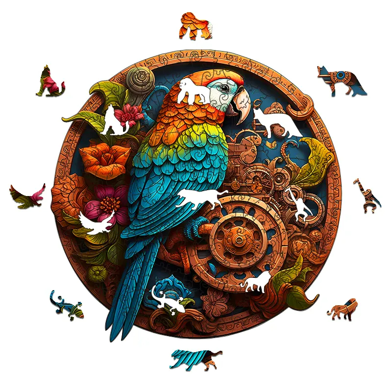 Gear Parrot - Wooden Jigsaw Puzzles